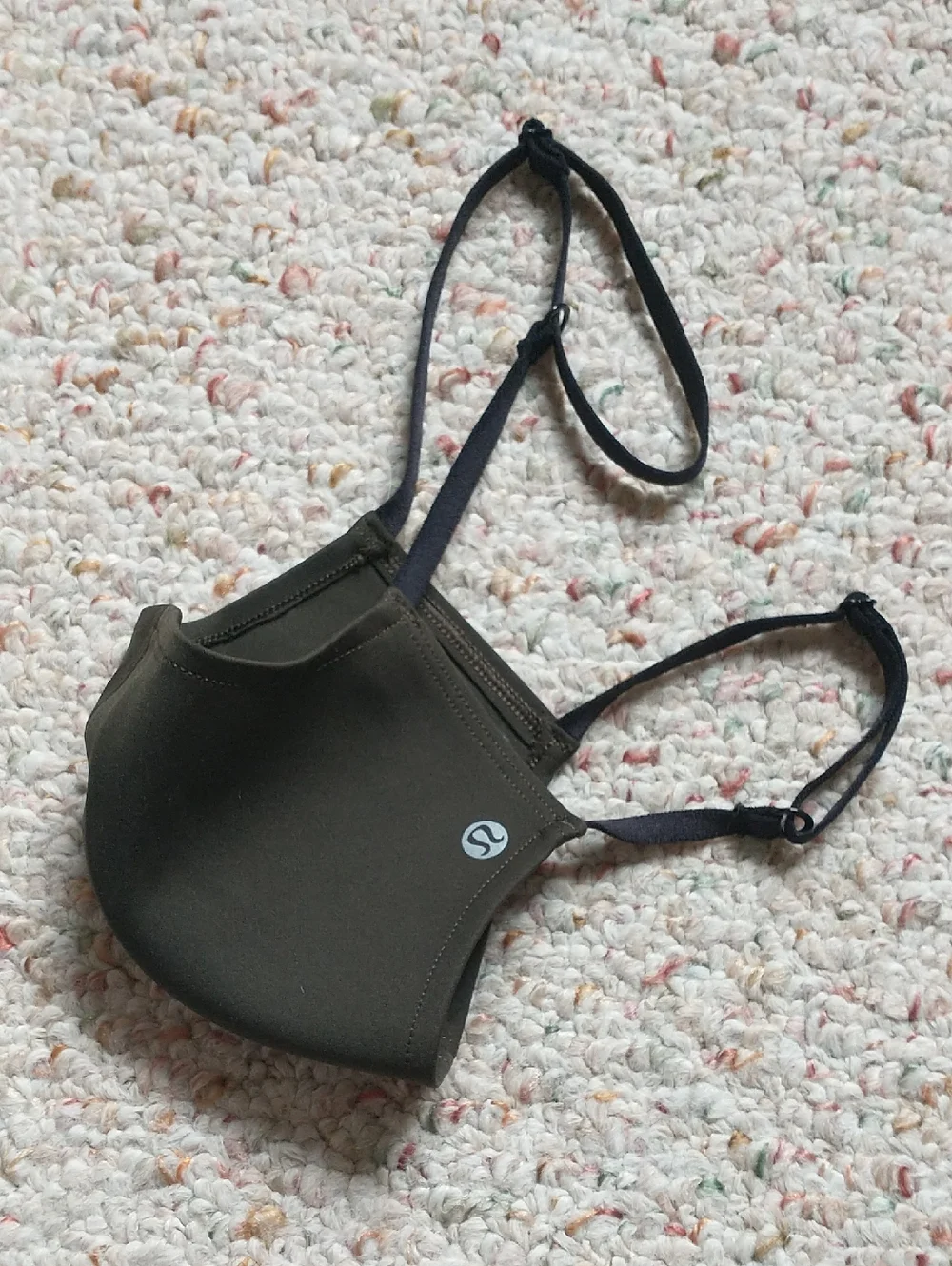 lululemon athletica Olive Green Face Mask Adjustable Straps